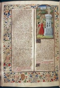 Manuscrito original de la edición de 1460 de El Decamerón de Boccaccio. Foto: Wikipedia Commons.