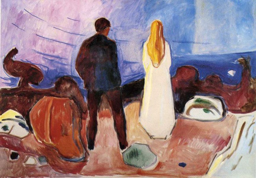 'Dos seres humanos. Los solitarios', 1933-1935, E. Munch. Öleo sobre lienzo. Munch-Museet, Oslo