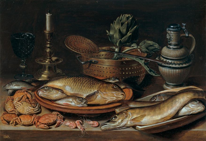 Bodegón, 1611. Óleo sobre tabla, 50 x 72 cm. Clara Peeters. Museo Nacional del Prado.