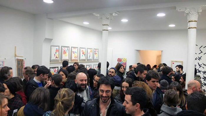 Inauguración de 'Amalgama' de Eltono en 2014. Foto: Eltono y Miguel Rosón.