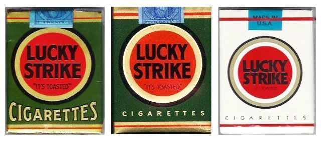 Diseño para Lucky Strike de Raymond Loewy. 