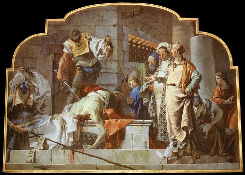 Giambattista Tiepolo (1732-34), The Beheading of St. John the Baptist, Cappella Colleoni, Bergamo.
